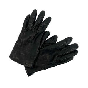 Kenneth Cole Black Leather Cashmere-Lined Gloves | Classic Design